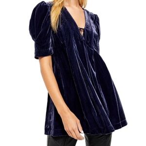 Free people Adele velvet mini dress/tunic